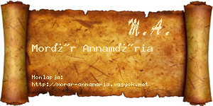 Morár Annamária névjegykártya